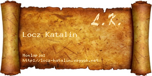 Locz Katalin névjegykártya